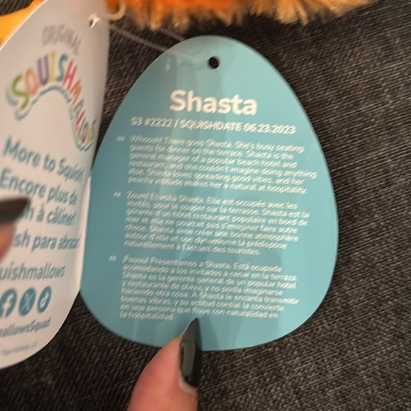 NWT Original Squishmallows clip Shasta the Bigfoot - Picture 4 of 4